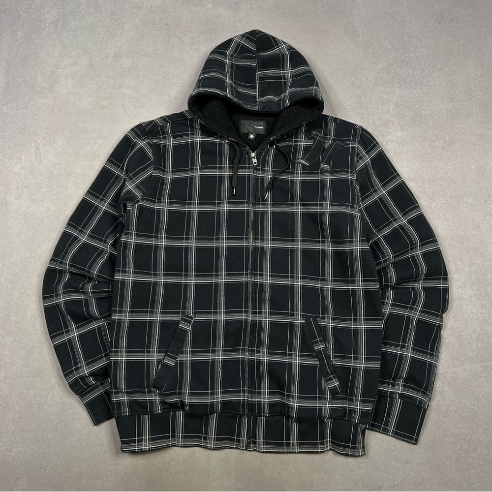 Y2K Hurley Black Hooded Jacket
